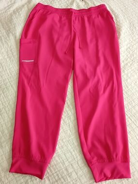 Skechers Women's Pink Scrub Pants Joggers Size L
